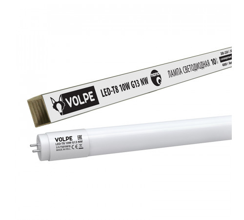Лампа светодиодная (UL-00001454) Volpe G13 10W 4000K матовая LED-T8-10W/NW/G13/FR/FIX/N Лампа светодиодная (UL-00001454) Volpe G13 10W 4000K матовая LED-T8-10W/NW/G13/FR/FIX/N