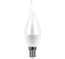 Лампа светодиодная Feron E14 9W 6400K свеча на ветру матовая SBC3709 55173