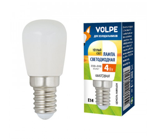 Лампа светодиодная для холодильников Volpe LED-Y25-4W/3000K/E14/FR/Z UL-00006501