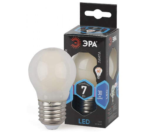 Лампа светодиодная Эра E27 7W 4000K F-LED P45-7W-840-E27 frost Б0027959 Лампа светодиодная Эра E27 7W 4000K F-LED P45-7W-840-E27 frost Б0027959