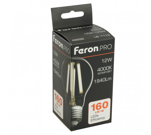 Светодиодная лампа Feron LB-1112 E27 12W 4000K 48896 Светодиодная лампа Feron LB-1112 E27 12W 4000K 48896