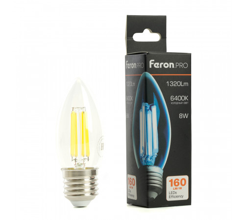 Светодиодная лампа Feron LB-1208 E27 8W 6400K 51243