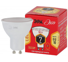 Лампа светодиодная Эра GU10 7W 2700K ECO LED MR16-7W-827-GU10 Б0040874