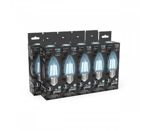 Лампа светодиодная Gauss Filament E27 11W 4100K 103802211 Лампа светодиодная Gauss Filament E27 11W 4100K 103802211
