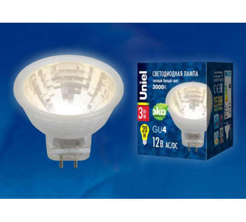 Лампа светодиодная (UL-00001672) Uniel GX53 8W 3000K матовая LED-GX53-8W/WW/GX53/FR PLZ01WH Лампа светодиодная (UL-00001672) Uniel GX53 8W 3000K матовая LED-GX53-8W/WW/GX53/FR PLZ01WH
