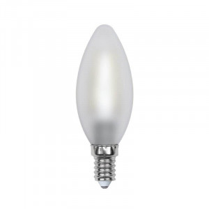 Лампа светодиодная филаментная (UL-00000305) Uniel E14 6W 3000K матовая LED-C35-6W/WW/E14/FR PLS02WH