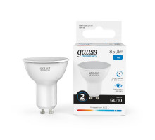 Лампа светодиодная Gauss GU10 11W 6500K матовая 13631