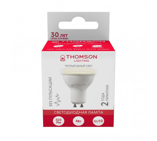 Лампа светодиодная Thomson GU10 4W 3000K TH-B2103 Лампа светодиодная Thomson GU10 4W 3000K TH-B2103