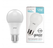 Лампа светодиодная Gauss Basic E27 12W 4100K 202402212