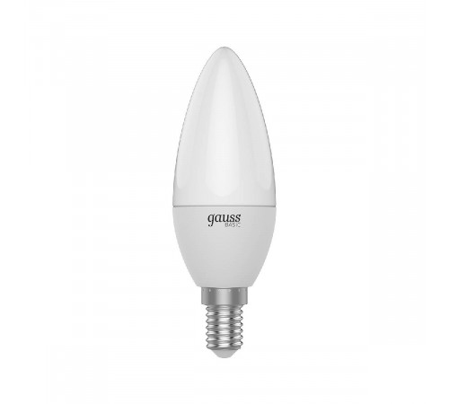 Лампа светодиодная Gauss E14 5,5W 4100К свеча матовая 1033126 Лампа светодиодная Gauss E14 5,5W 4100К свеча матовая 1033126