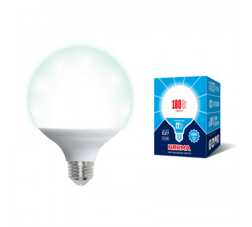Лампа светодиодная Volpe Norma LED-G120-22W/4000K/E27/FR/NR картон UL-00004876 Лампа светодиодная Volpe Norma LED-G120-22W/4000K/E27/FR/NR картон UL-00004876