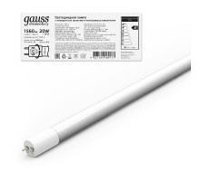 Лампа светодиодная Gauss G13 20W 4000К матовая 93029-R