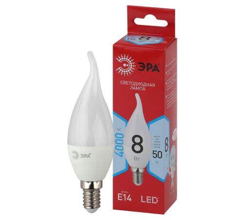 Лампа светодиодная Эра E14 8W 4000K LED BXS-8W-840-E14 R Б0051848 Лампа светодиодная Эра E14 8W 4000K LED BXS-8W-840-E14 R Б0051848