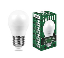 Лампа светодиодная Saffit SBG4507 шар E27 7W 4000K 55037