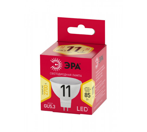 Лампа светодиодная Эра GU5.3 11W 2700K LED MR16-11W-827-GU5.3 R Б0056064 Лампа светодиодная Эра GU5.3 11W 2700K LED MR16-11W-827-GU5.3 R Б0056064