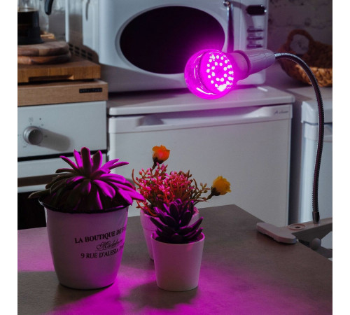 Лампа светодиодная для растений (09645) Uniel E27 9W прозрачная LED-A60-9W/SP/E27/CL ALM01WH Лампа светодиодная для растений (09645) Uniel E27 9W прозрачная LED-A60-9W/SP/E27/CL ALM01WH