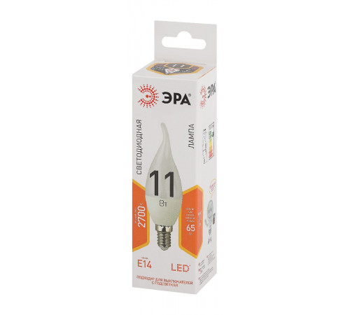 Лампа светодиодная Эра E14 11W 2700K LED BXS-11W-827-E14 Б0032992 Лампа светодиодная Эра E14 11W 2700K LED BXS-11W-827-E14 Б0032992
