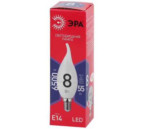 Лампа светодиодная Эра E14 8W 6500K LED BXS-8W-865-E14 R Б0045345 Лампа светодиодная Эра E14 8W 6500K LED BXS-8W-865-E14 R Б0045345