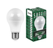 Лампа светодиодная Saffit SBA6525 шар E27 25W 4000K 55088