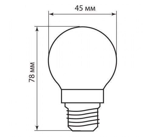 Лампа светодиодная филаментная Feron E27 5W 2700K Шар Прозрачная LB-61 25581