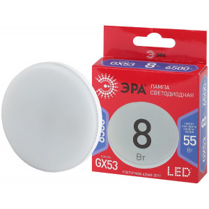 Лампа светодиодная Эра GX53 8W 6500K LED GX-8W-865-GX53 R Б0045333