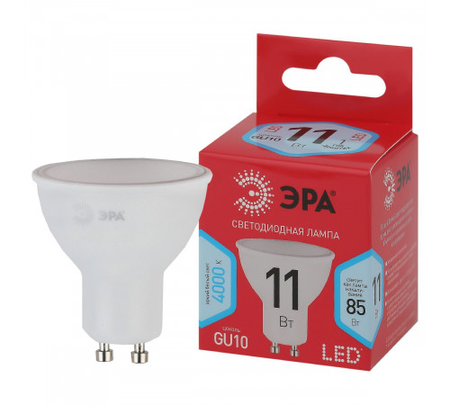 Лампа светодиодная Эра GU10 11W 4000K LED MR16-11W-840-GU10 R Б0050693