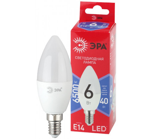 Лампа светодиодная Эра E14 6W 6500K LED B35-6W-865-E14 R Б0045339 Лампа светодиодная Эра E14 6W 6500K LED B35-6W-865-E14 R Б0045339