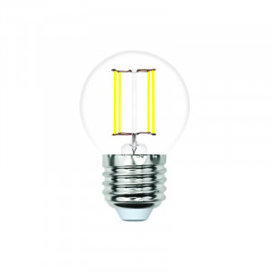 Лампа светодиодная филаментная Volpe E27 4W 3000K прозрачная LED-G45-4W/3000K/E27/CL/SLF