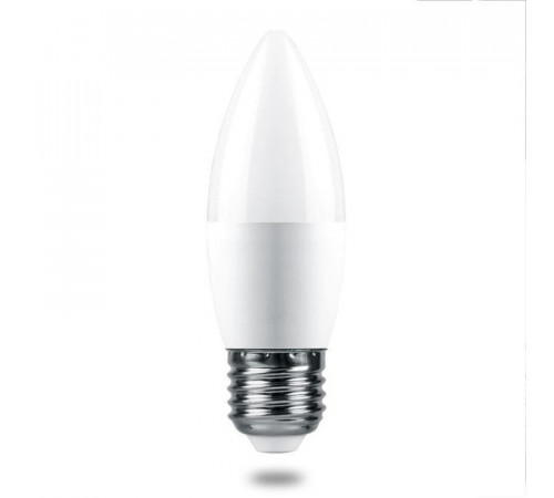 Лампа светодиодная Feron E27 7,5W 2700K свеча матовая LB-1307 38056 Лампа светодиодная Feron E27 7,5W 2700K свеча матовая LB-1307 38056