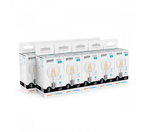 Лампа светодиодная Gauss Filament Elementary E27 7W 4100K 22227 Лампа светодиодная Gauss Filament Elementary E27 7W 4100K 22227