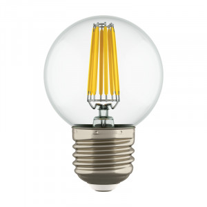 Лампа светодиодная филаментная Lightstar LED Filament E27 6W 4000K шар прозрачный 933824