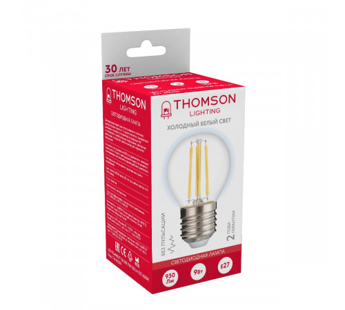 Лампа светодиодная Thomson Globe E27 9W 6500K шар TH-B2339 Лампа светодиодная Thomson Globe E27 9W 6500K шар TH-B2339