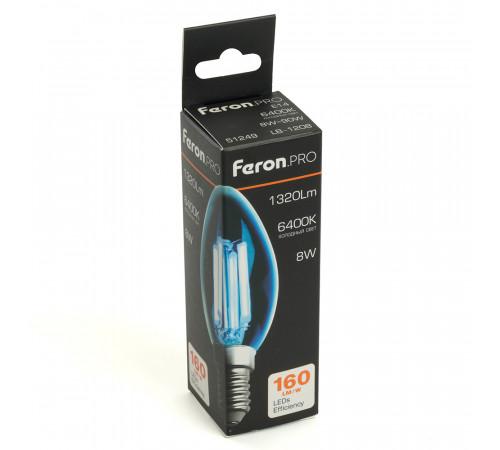 Лампа светодиодная Feron LB-1208 E14 8W 6400K 51249 Лампа светодиодная Feron LB-1208 E14 8W 6400K 51249