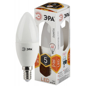 Лампа светодиодная Эра E14 5W 2700K LED B35-5W-827-E14 Б0018871