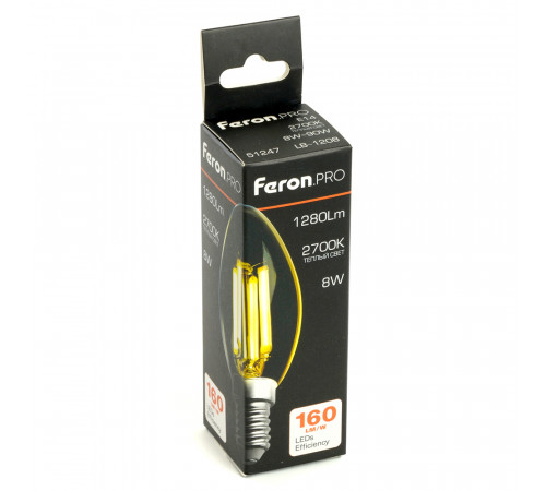 Светодиодная лампа Feron LB-1208 E14 8W 2700K 51247 Светодиодная лампа Feron LB-1208 E14 8W 2700K 51247