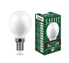 Лампа светодиодная Saffit SBG4509 шар E14 9W 2700K 55080