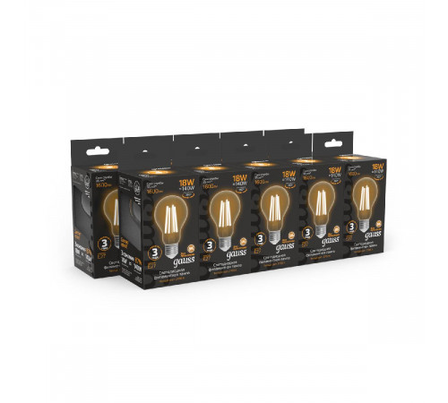 Лампа светодиодная Gauss Filament E27 18W 2700K 102902118