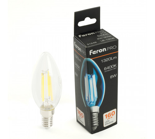 Лампа светодиодная Feron LB-1208 E14 8W 6400K 51249 Лампа светодиодная Feron LB-1208 E14 8W 6400K 51249