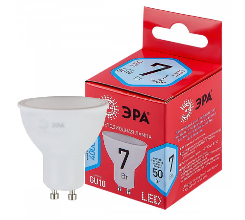 Лампа светодиодная Эра GU10 7W 4000K LED MR16-7W-840-GU10 R Б0049640 Лампа светодиодная Эра GU10 7W 4000K LED MR16-7W-840-GU10 R Б0049640