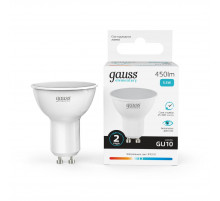Лампа светодиодная Gauss GU10 5.5W 4100K матовая 13626