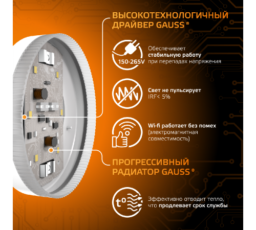 Лампа светодиодная Gauss GX53 11W 3000K матовая 108008111