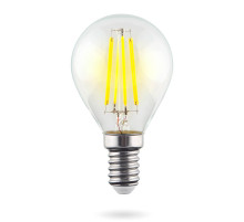 Лампа светодиодная Voltega E14 6W 4000К шар прозрачный VG10-G1E14cold6W-F 7022