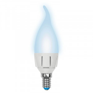 Лампа светодиодная (UL-00002415) Uniel E14 7W 4000K матовая LED-CW37 7W/NW/E14/FR PLP01WH