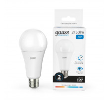 Лампа светодиодная Gauss E27 25W 6500K груша матовая 73235