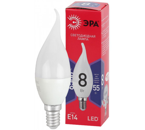 Лампа светодиодная Эра E14 8W 6500K LED BXS-8W-865-E14 R Б0045345 Лампа светодиодная Эра E14 8W 6500K LED BXS-8W-865-E14 R Б0045345