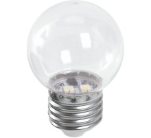 Лампа светодиодная Feron LB-37 шар E27 1W 6400K прозрачный 38120