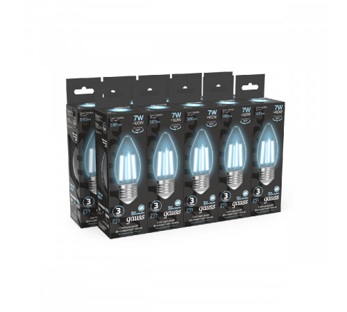 Лампа светодиодная Gauss Filament E27 7W 4100K 103802207 Лампа светодиодная Gauss Filament E27 7W 4100K 103802207