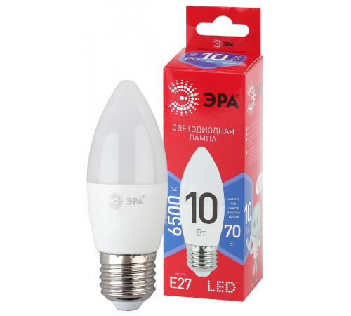 Лампа светодиодная Эра E27 10W 6500K LED B35-10W-865-E27 R Б0045338 Лампа светодиодная Эра E27 10W 6500K LED B35-10W-865-E27 R Б0045338