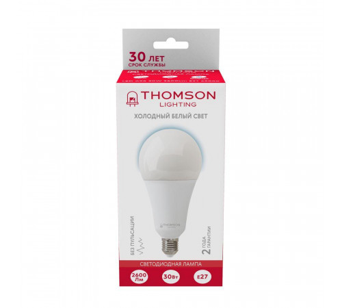 Лампа светодиодная Thomson E27 30W 6500K груша матовая TH-B2356 Лампа светодиодная Thomson E27 30W 6500K груша матовая TH-B2356