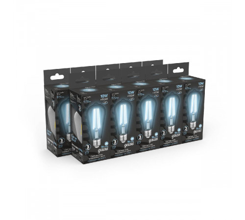Лампа светодиодная Gauss Filament E27 10W 4100K 157802210 Лампа светодиодная Gauss Filament E27 10W 4100K 157802210